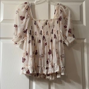 Free People Floral Top